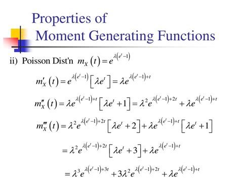 Moment Generating Function